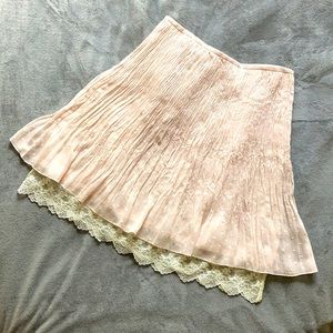 Swiss dot and lace skirt